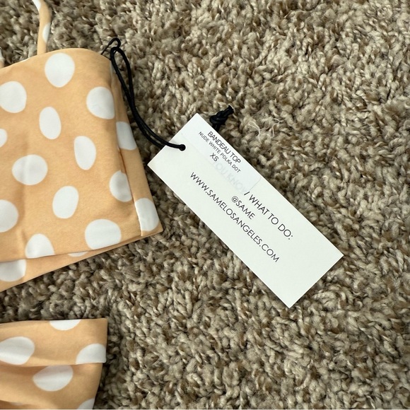 SKIN by SAME SWIM Polka Dot Bikini Top Women’s XS Bandeau - Picture 4 of 5